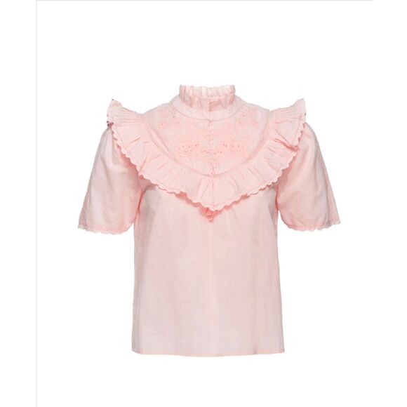Romantic St Roche Nan Top in Wild Rose, Nostalgic Bridgerton French Bohemian - Picture 1 of 10